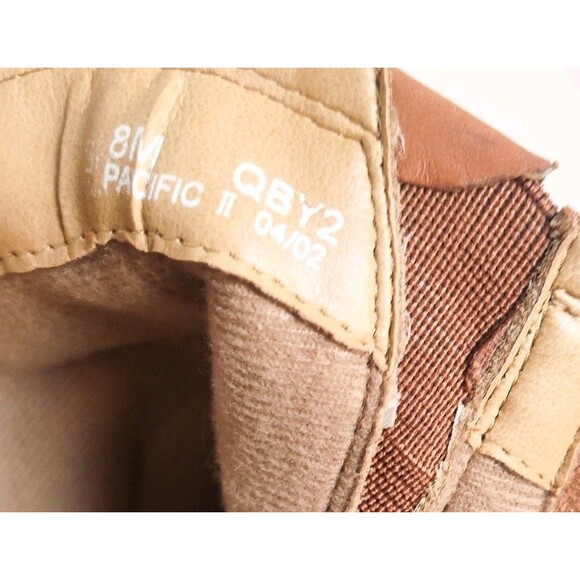 Bass Boots Size 8 90s Y2K Leather Camel Tan Square Toe Mid-Calf Vintage Womens - Picture 9 of 12